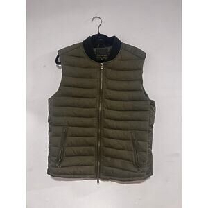 Olive Green Banana Republic Feather and Down Puffer Vest | Hiking - (Men's L)